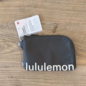 NWT Lululemon Gray Clippable Card Pouch
